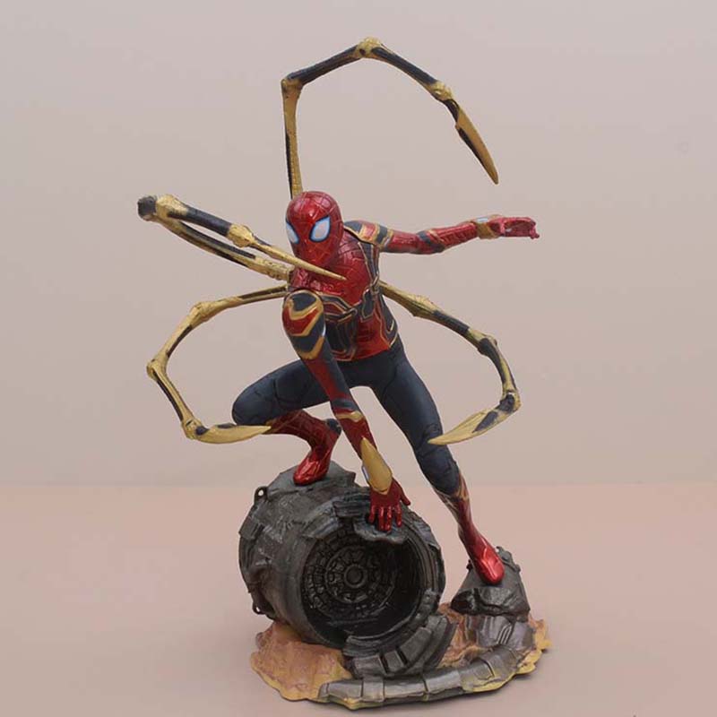 Avengers Iron Spider Man Statue Action Figure Model Toy 20cm