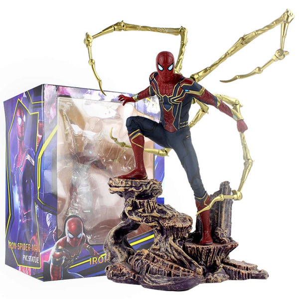 Avengers Iron Spider Man Statue Action Figure Model Toy 22cm