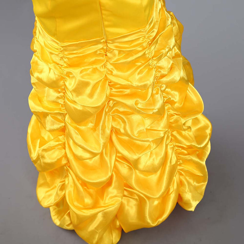 Beauty and the Beast Bella Layered Yellow Children Princess Dress