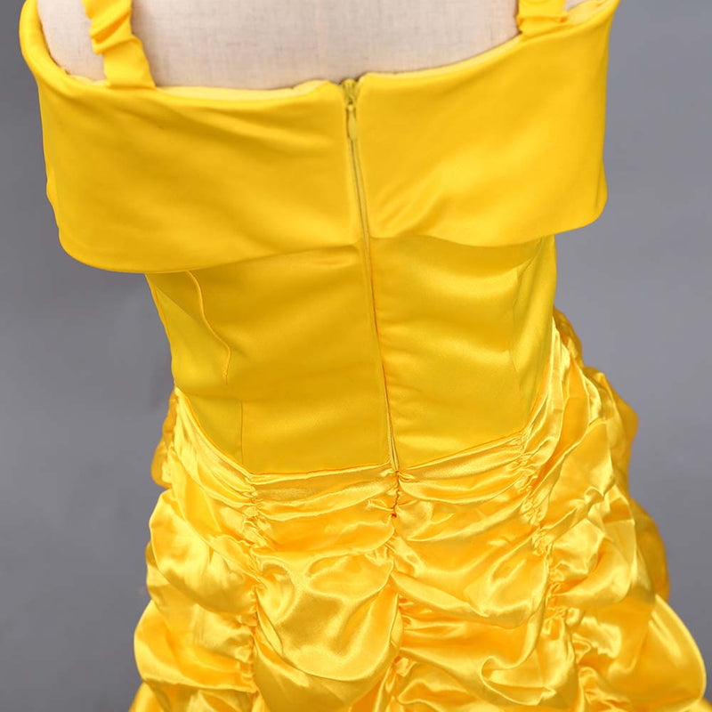 Beauty and the Beast Bella Layered Yellow Children Princess Dress