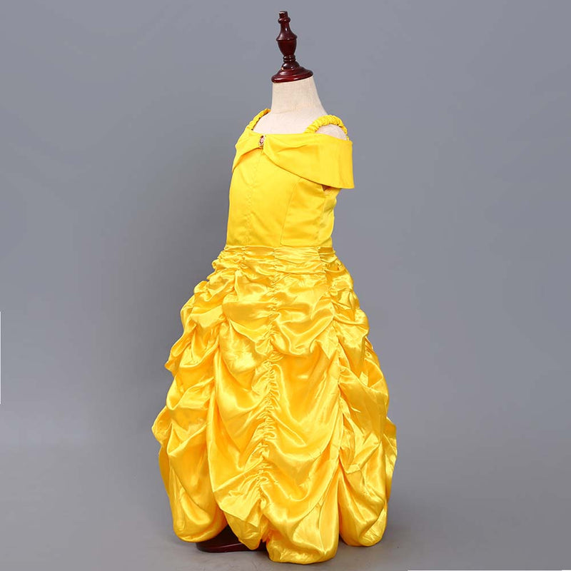 Beauty and the Beast Bella Layered Yellow Children Princess Dress