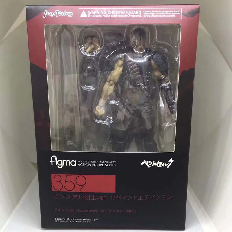 Berserk Figma 359 Black Swordsman Ver Guts Action Figure Toy 17cm