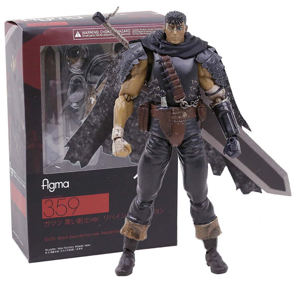 Berserk Figma 359 Black Swordsman Ver Guts Action Figure Toy 17cm