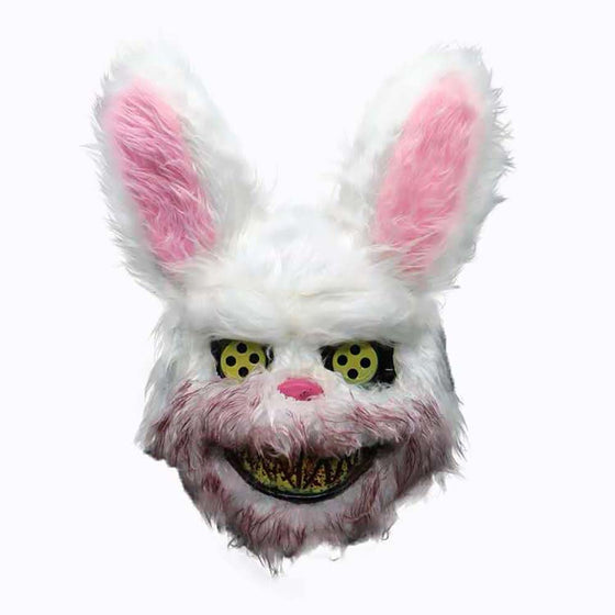 Bloody Plush Rabbit Mask Halloween Party Animal Head Prop