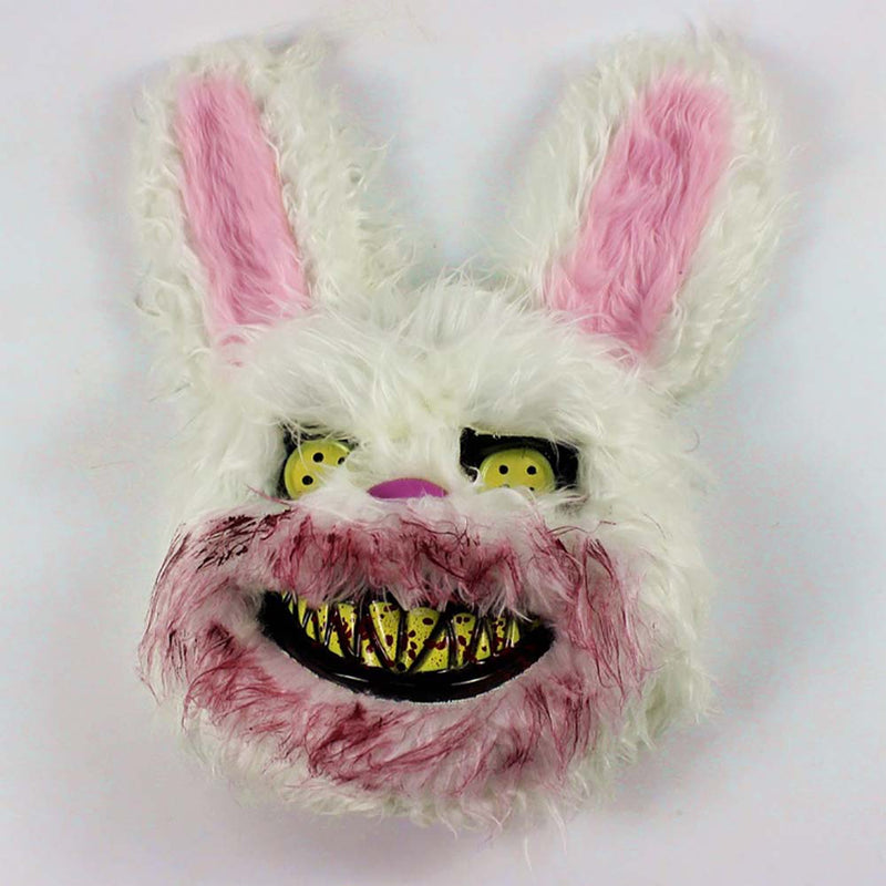 Bloody Plush Rabbit Mask Halloween Party Animal Head Prop