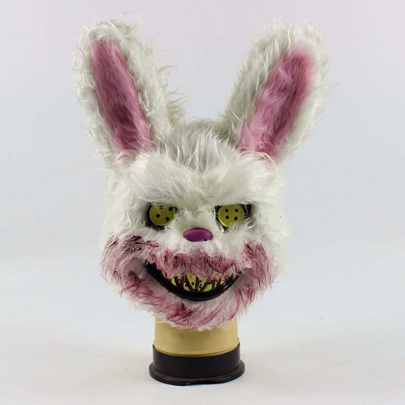 Bloody Plush Rabbit Mask Halloween Party Animal Head Prop