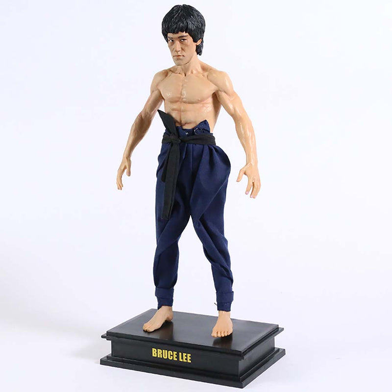 Bruce Lee Action Figure Double Headed Model Toy 28cm