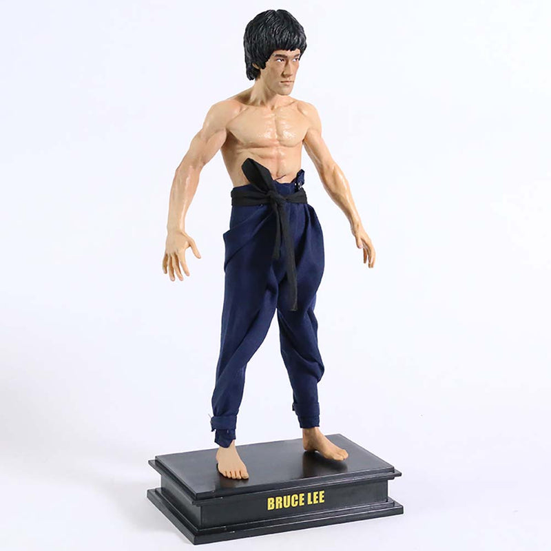 Bruce Lee Action Figure Double Headed Model Toy 28cm