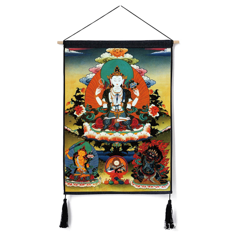 Buddhist Art Tibetan Buddhism Thangka Paintings for Meditation and Home Decoration 45x65cm