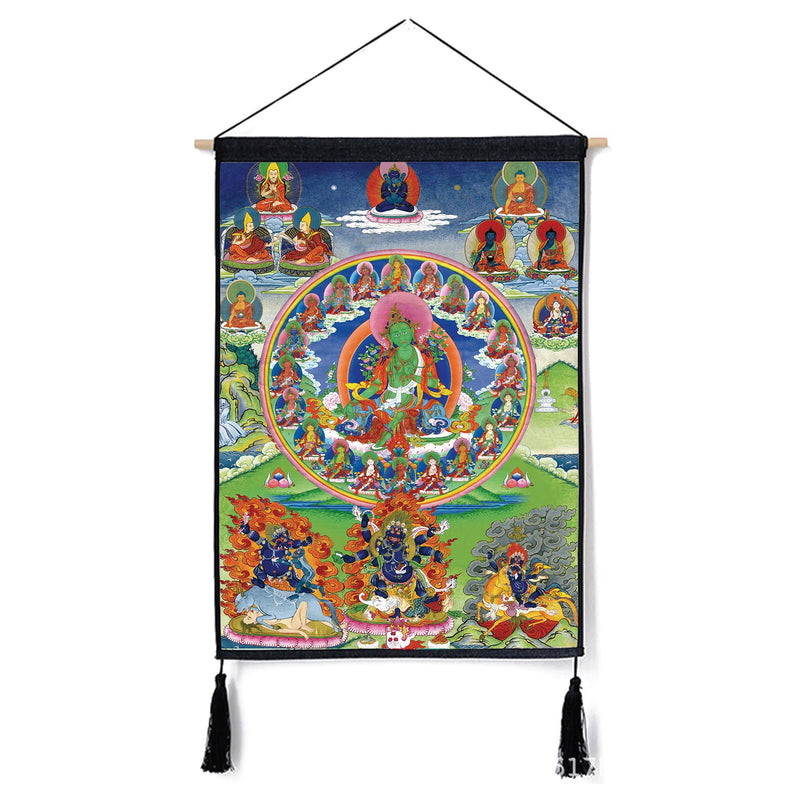 Buddhist Art Tibetan Buddhism Thangka Paintings for Meditation and Home Decoration 45x65cm