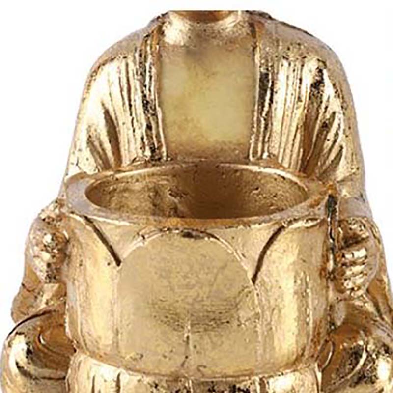 Buddhist Statue Candle Holder Home Bedroom Ornament 14cm