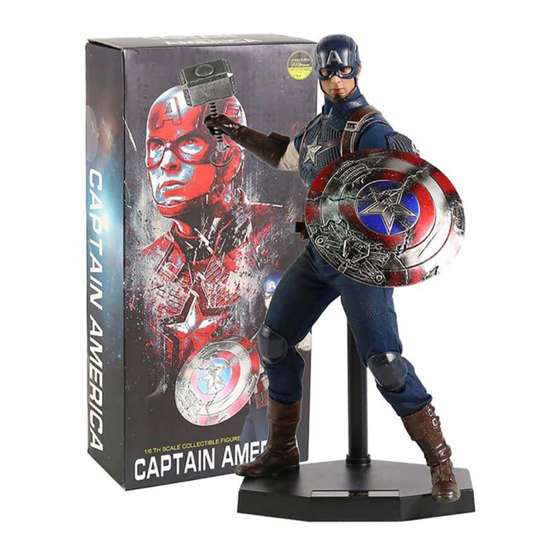 Captain America Limited Edition 999 Battle Damaged Version Action Figure 30cm