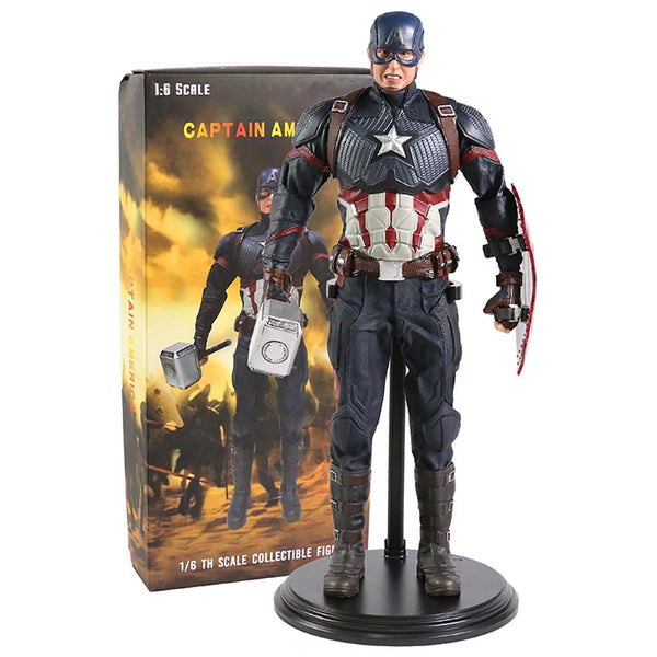 Captain America Steven Steve Rogers Action Figure Model Toy 30cm