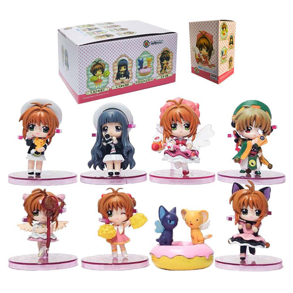 Card Captor Q Ver Action Figure Collectible Model Toy 8pcs