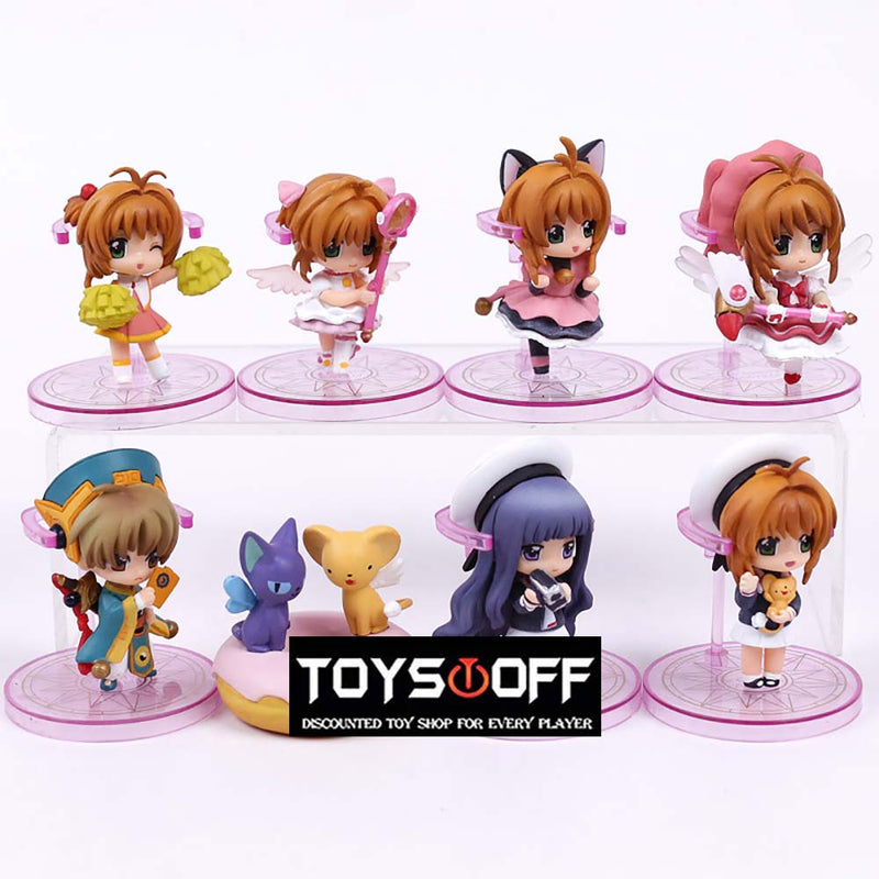 Card Captor Q Ver Action Figure Collectible Model Toy 8pcs