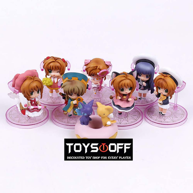 Card Captor Q Ver Action Figure Collectible Model Toy 8pcs