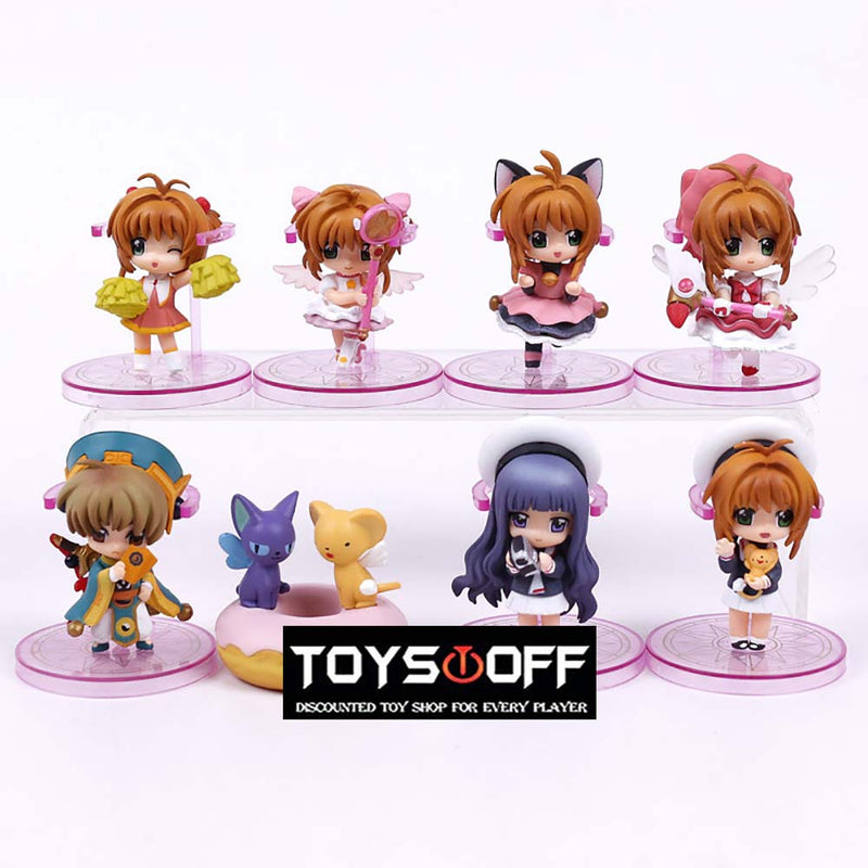 Card Captor Q Ver Action Figure Collectible Model Toy 8pcs