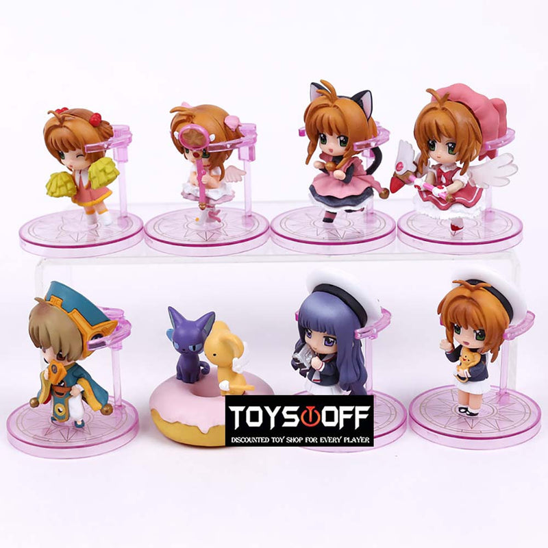 Card Captor Q Ver Action Figure Collectible Model Toy 8pcs