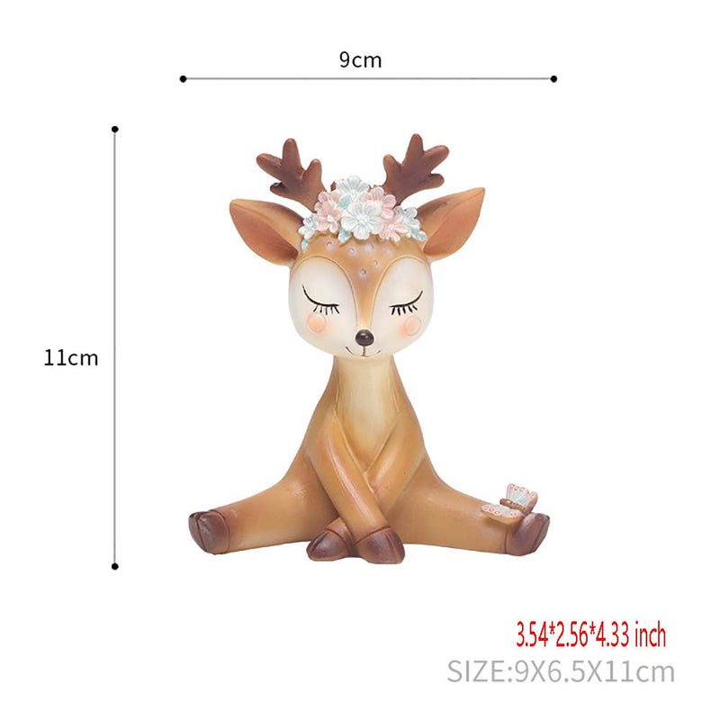 Cartoon Animal Fawn Action Figure Interior Decoration Model Toy