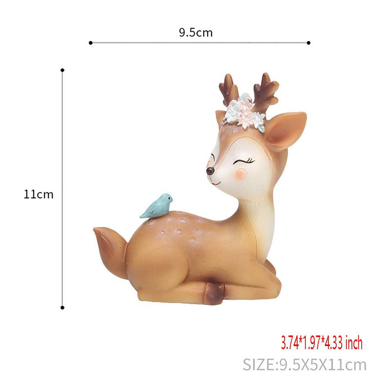 Cartoon Animal Fawn Action Figure Interior Decoration Model Toy