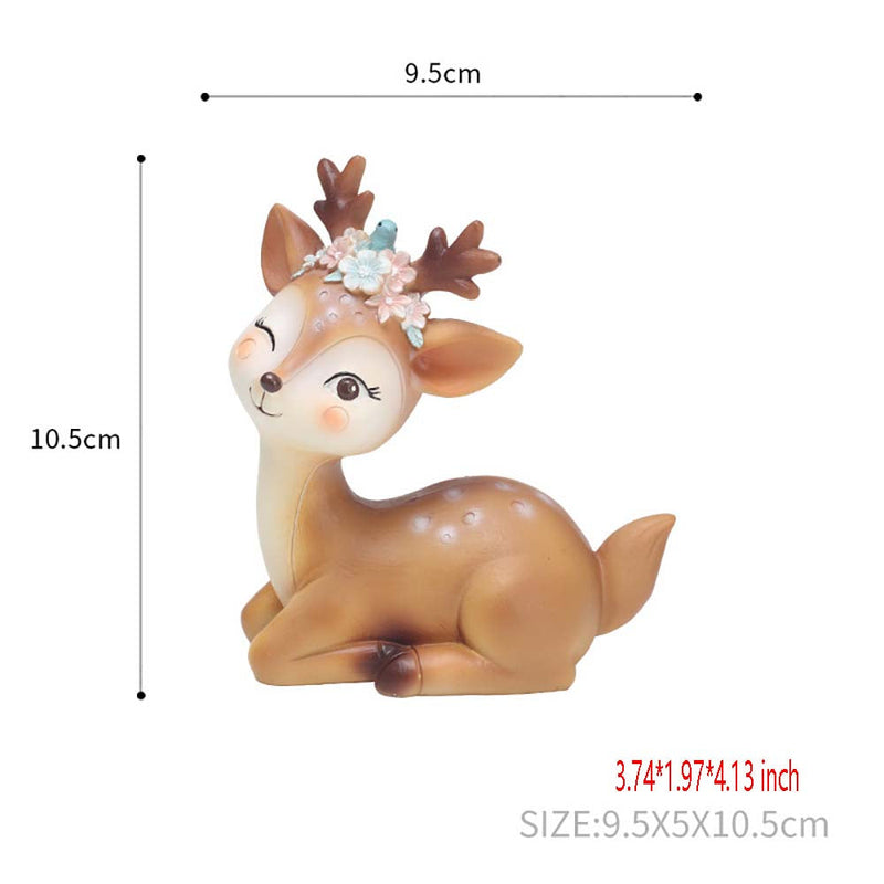 Cartoon Animal Fawn Action Figure Interior Decoration Model Toy