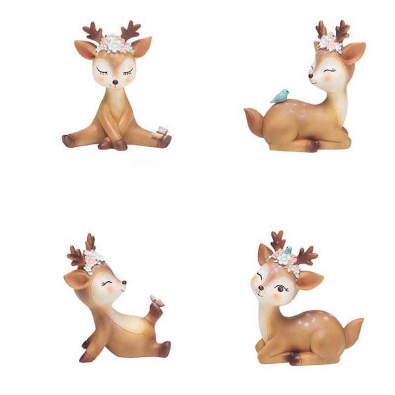 Cartoon Animal Fawn Action Figure Interior Decoration Model Toy