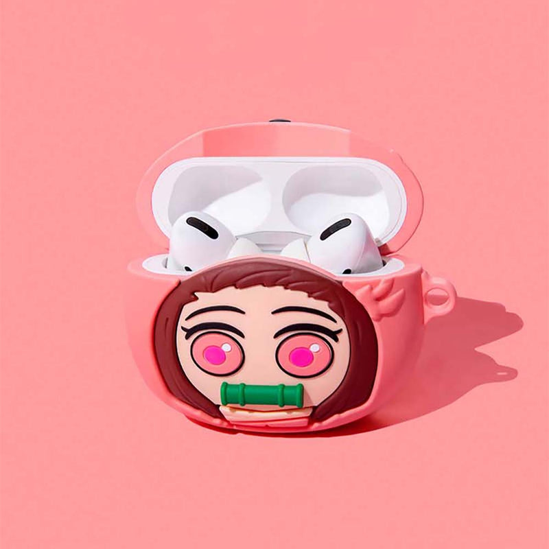 Cartoon Demon Slayer Kamado Nezuko Apple Airpods Case Fun Gift