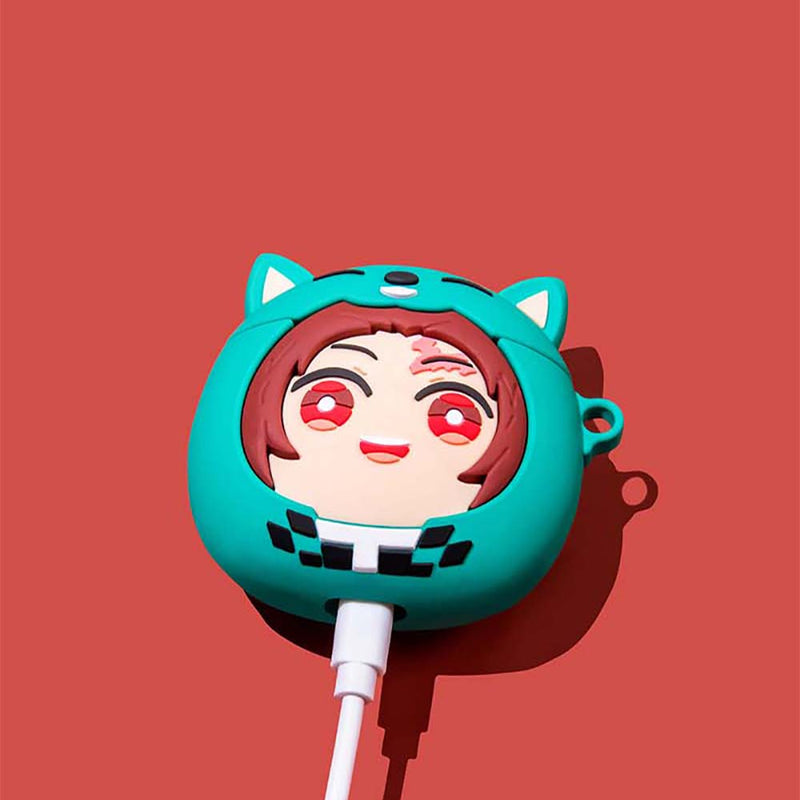 Cartoon Demon Slayer Kamado Tanjirou Apple Airpods Case Fun Gift