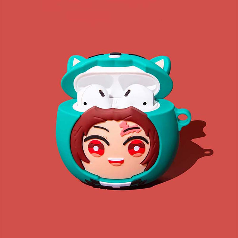 Cartoon Demon Slayer Kamado Tanjirou Apple Airpods Case Fun Gift