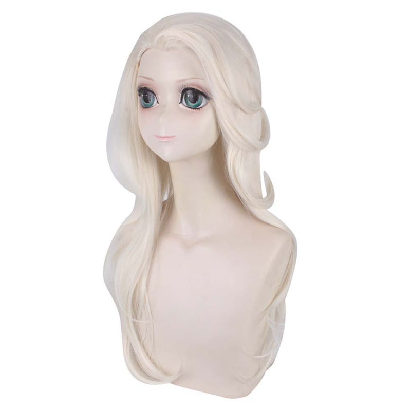 Cartoon Frozen 2 Queen Elsa Cosplay Beauty Sweet Blond Wig