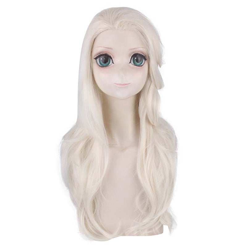 Cartoon Frozen 2 Queen Elsa Cosplay Beauty Sweet Blond Wig