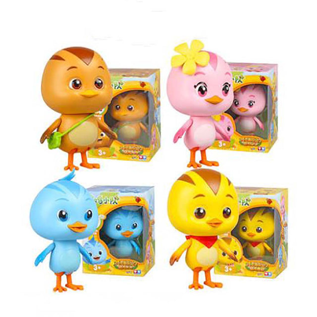 Cartoon Katuri Mini Action Figure Pet Chicken Team Movable Music Toys