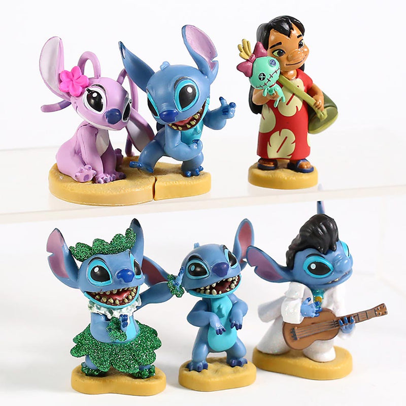 Cartoon Lilo & Stitch Angel Mini Action Figure Collectible Model Toy 6.5cm