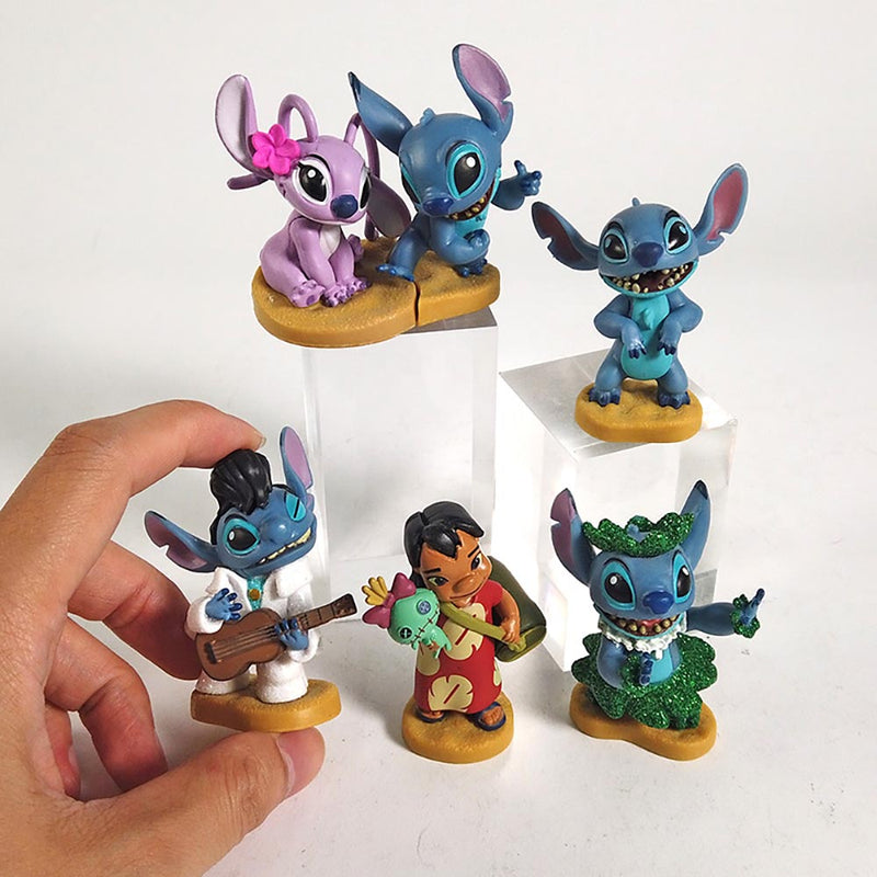 Cartoon Lilo & Stitch Angel Mini Action Figure Collectible Model Toy 6.5cm