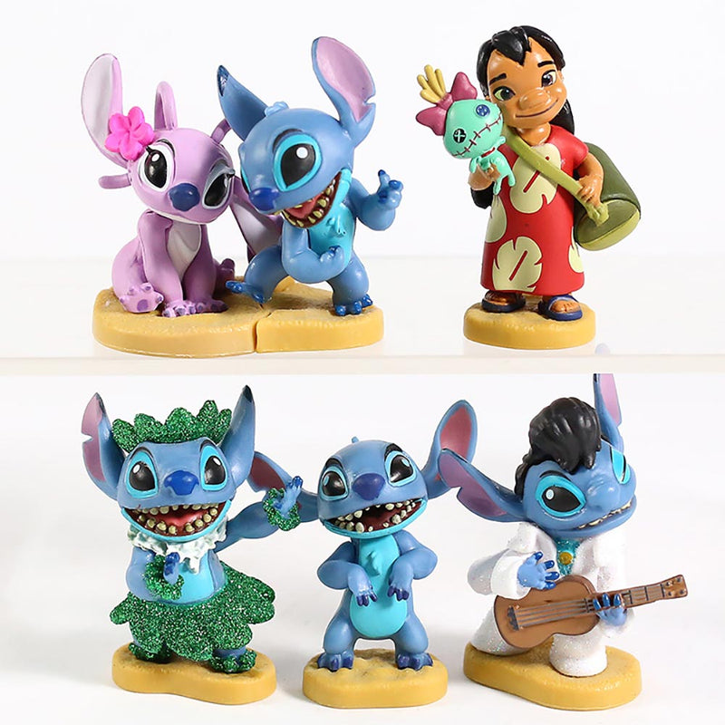 Cartoon Lilo & Stitch Angel Mini Action Figure Collectible Model Toy 6.5cm