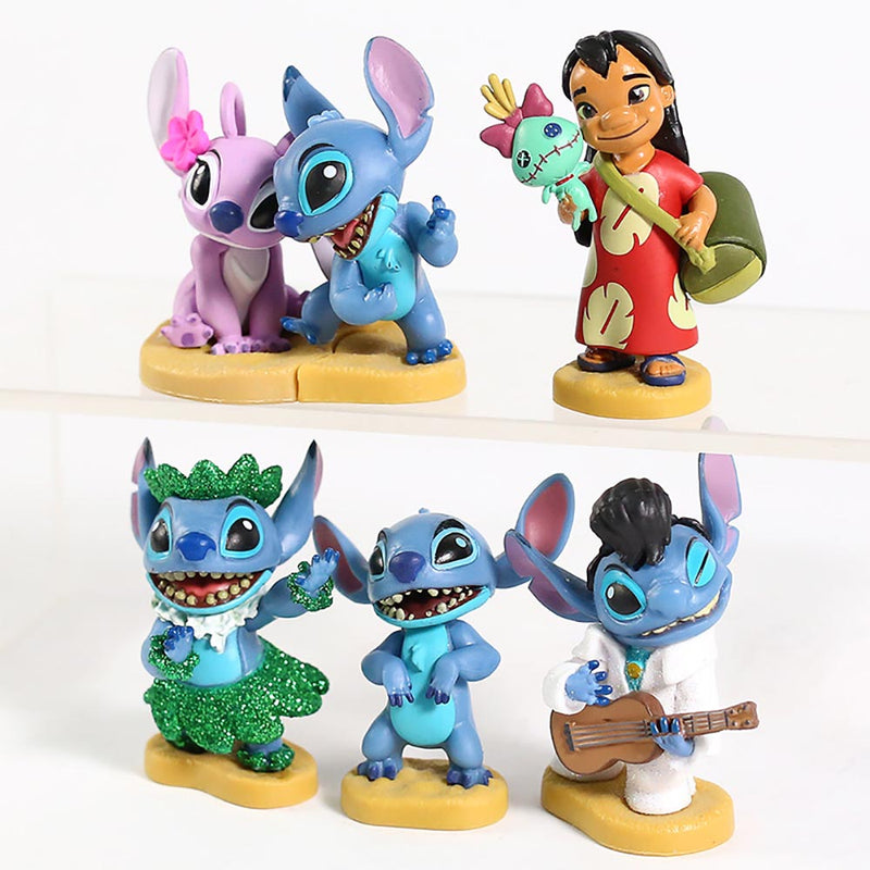 Cartoon Lilo & Stitch Angel Mini Action Figure Collectible Model Toy 6.5cm