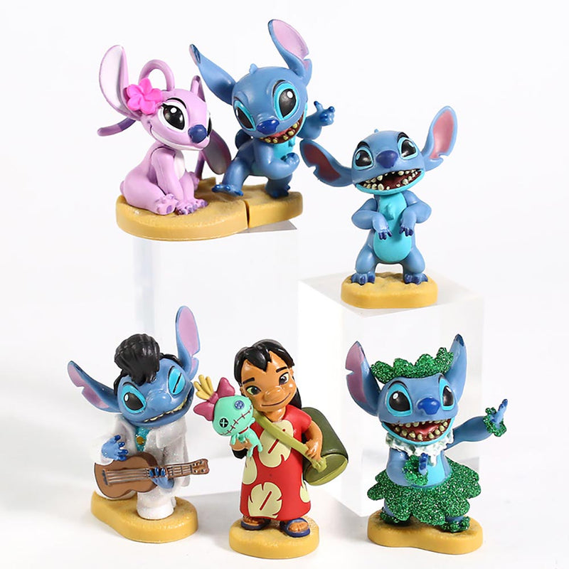 Cartoon Lilo & Stitch Angel Mini Action Figure Collectible Model Toy 6.5cm