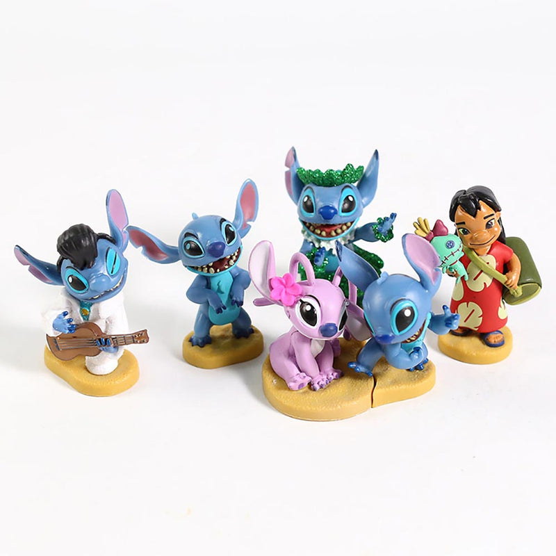 Cartoon Lilo & Stitch Angel Mini Action Figure Collectible Model Toy 6.5cm