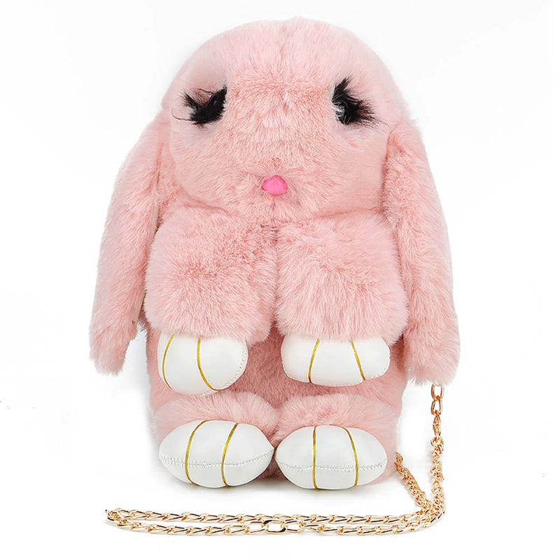 Cartoon Lovely Rabbit Women's Go Out Plush Shoulder Bag