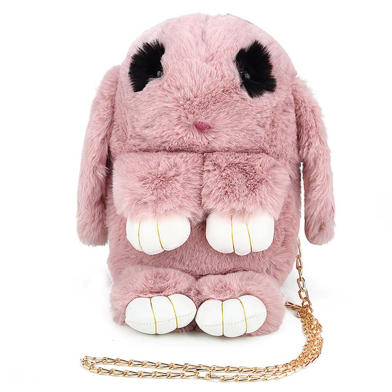 Cartoon Lovely Rabbit Women's Go Out Plush Shoulder Bag