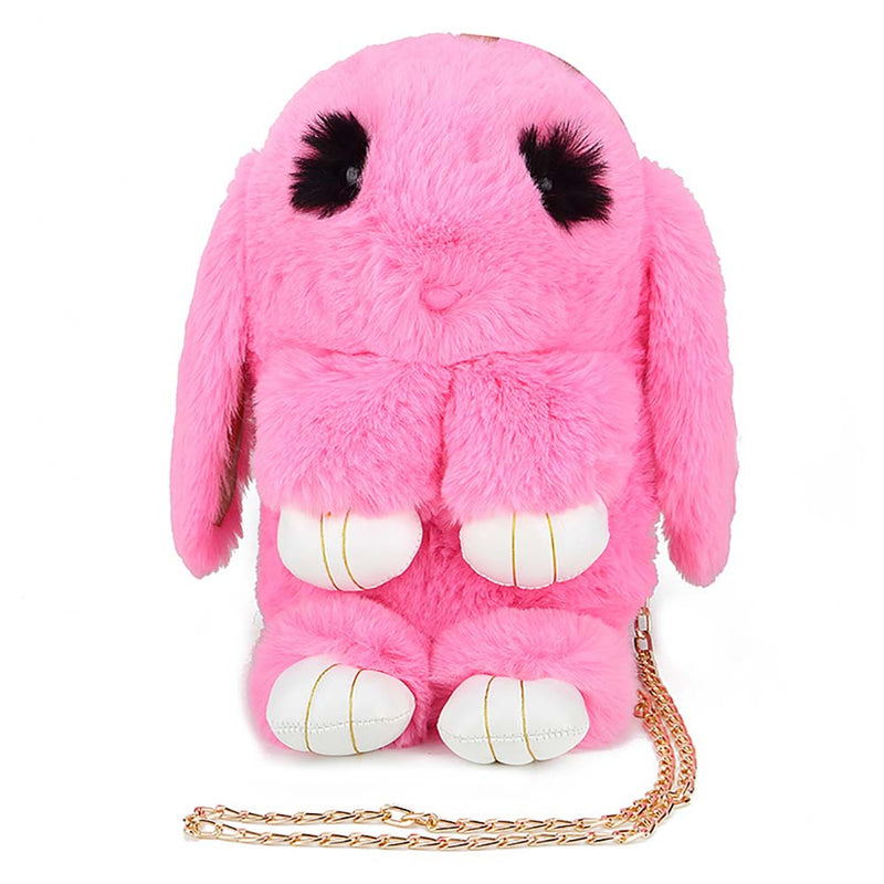 Cartoon Lovely Rabbit Women's Go Out Plush Shoulder Bag