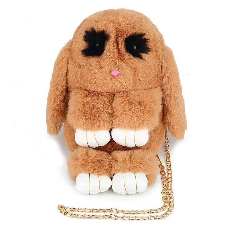 Cartoon Lovely Rabbit Women's Go Out Plush Shoulder Bag