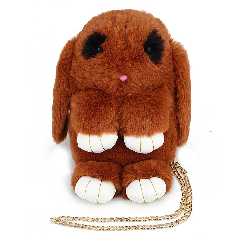 Cartoon Lovely Rabbit Women's Go Out Plush Shoulder Bag