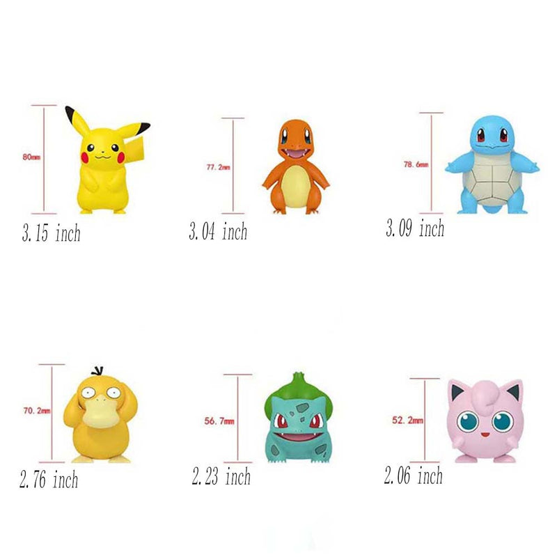 Cartoon Mini Game Pokemon Action Figure Cute Model Kid Toy