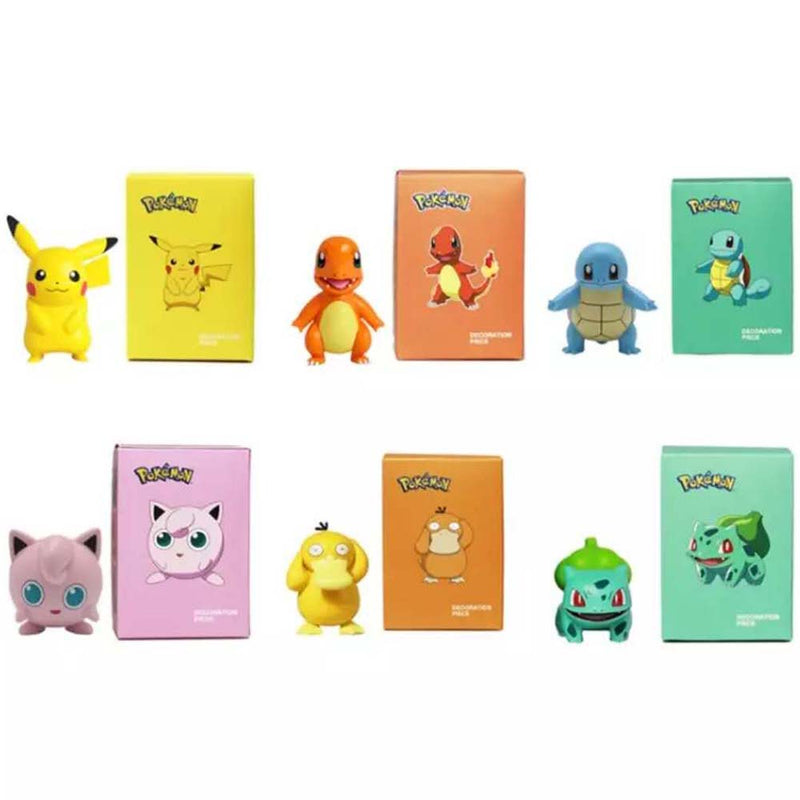 Cartoon Mini Game Pokemon Action Figure Cute Model Kid Toy