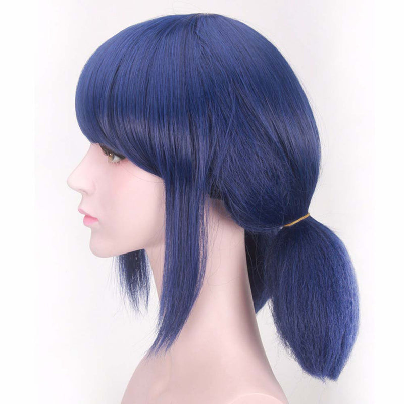 Cartoon Miraculous Ladybug Cosplay Wig Double Ponytail Braids Blue Hair