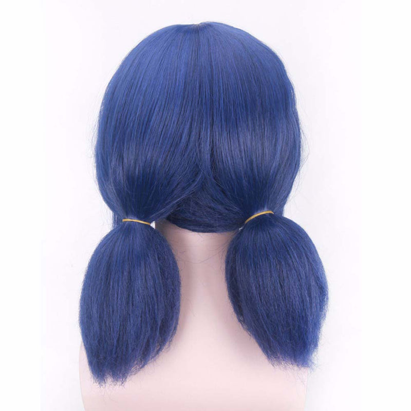 Cartoon Miraculous Ladybug Cosplay Wig Double Ponytail Braids Blue Hair