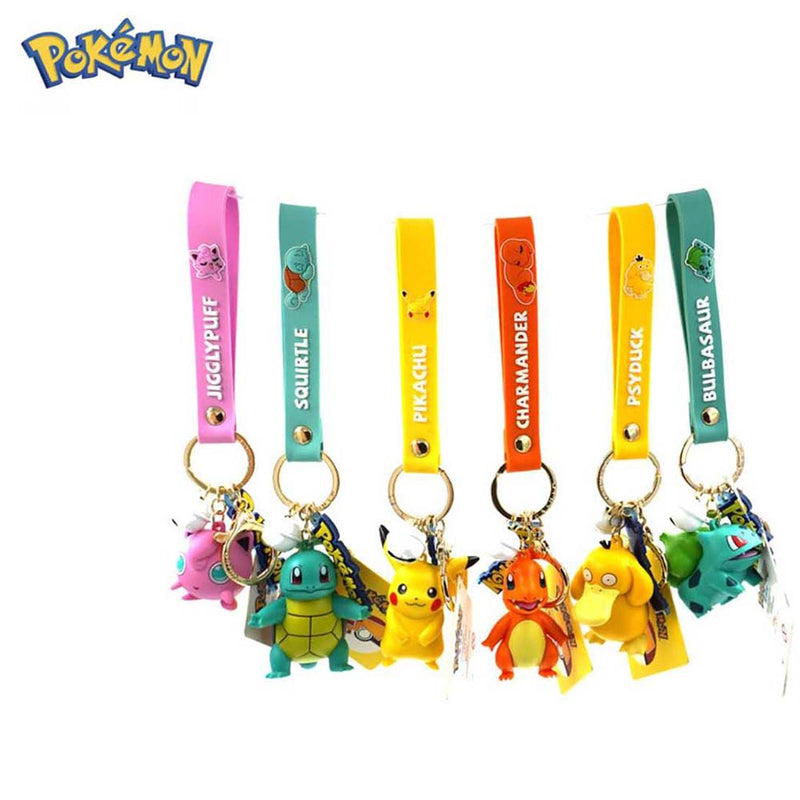 Cartoon Pokemon Mini Model Fashion Keychain Kid Gift Pendant Decoration