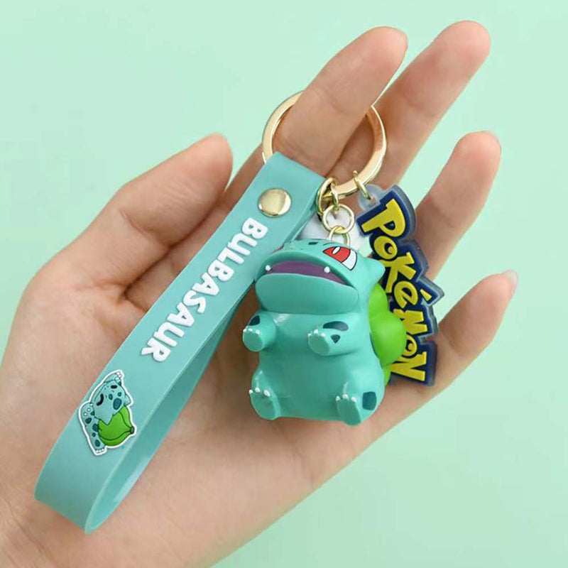 Cartoon Pokemon Mini Model Fashion Keychain Kid Gift Pendant Decoration