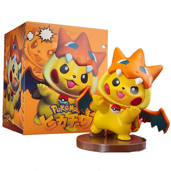 Cartoon Pokemon Pikachu Cos Charizard Action Figure Funny Toy 15cm